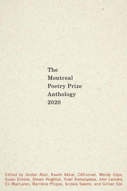 Vorderes Coverbild The Montreal Prize Anthology 2020