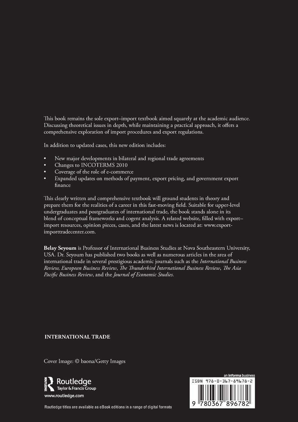 Rückseitencover Export-Import Theory, Practices, and Procedures