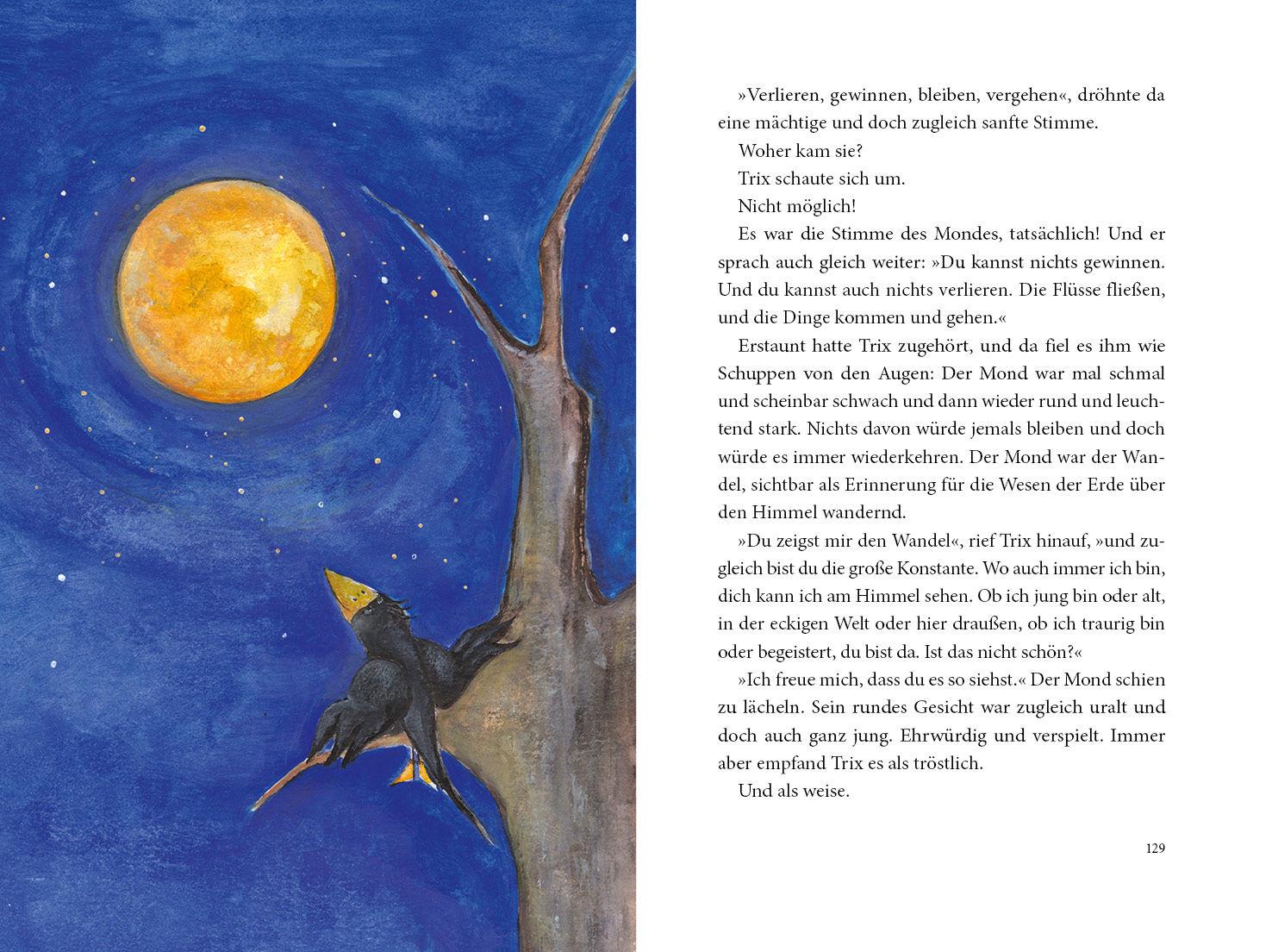 Beispielinhalt (Bild) Die magische Reise des Rauhnächte-Raben Trix