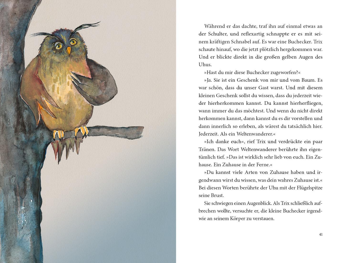 Beispielinhalt (Bild) Die magische Reise des Rauhnächte-Raben Trix