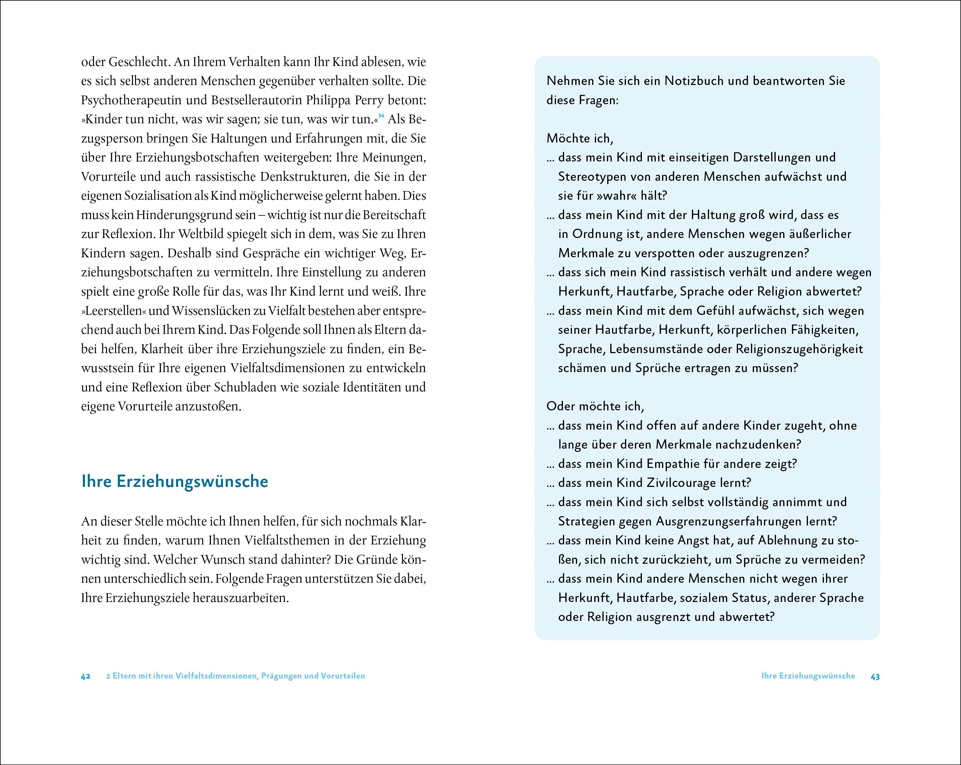 Beispielinhalt (Bild) Erziehung zur Vielfalt