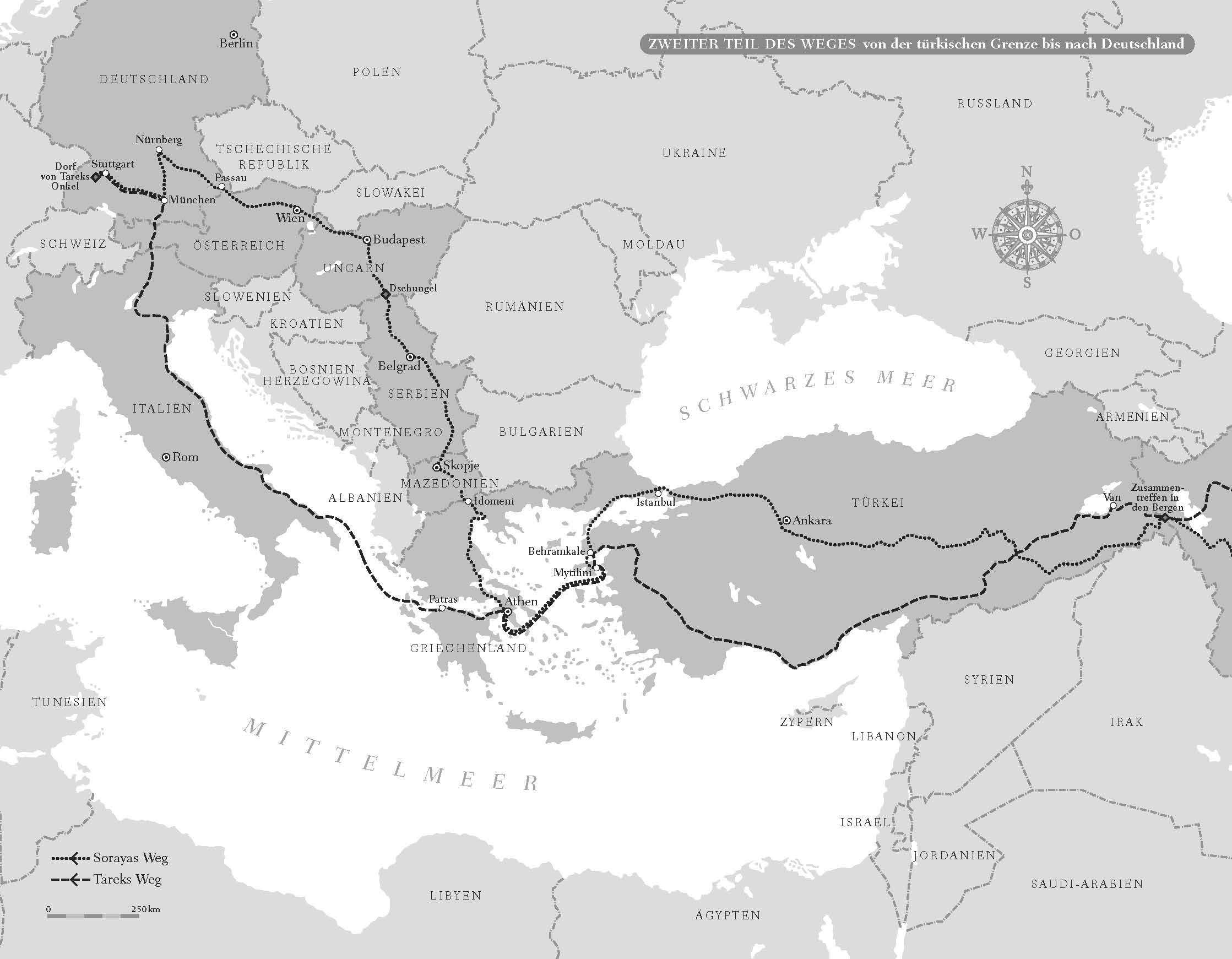 Beispielinhalt (Bild) Über die Berge und über das Meer