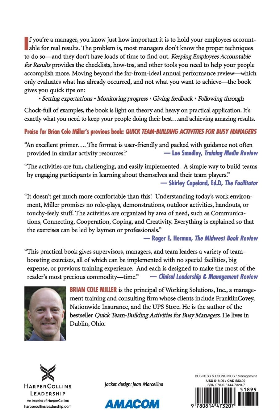 Rückseitencover A Keeping Employees Accountable for Results