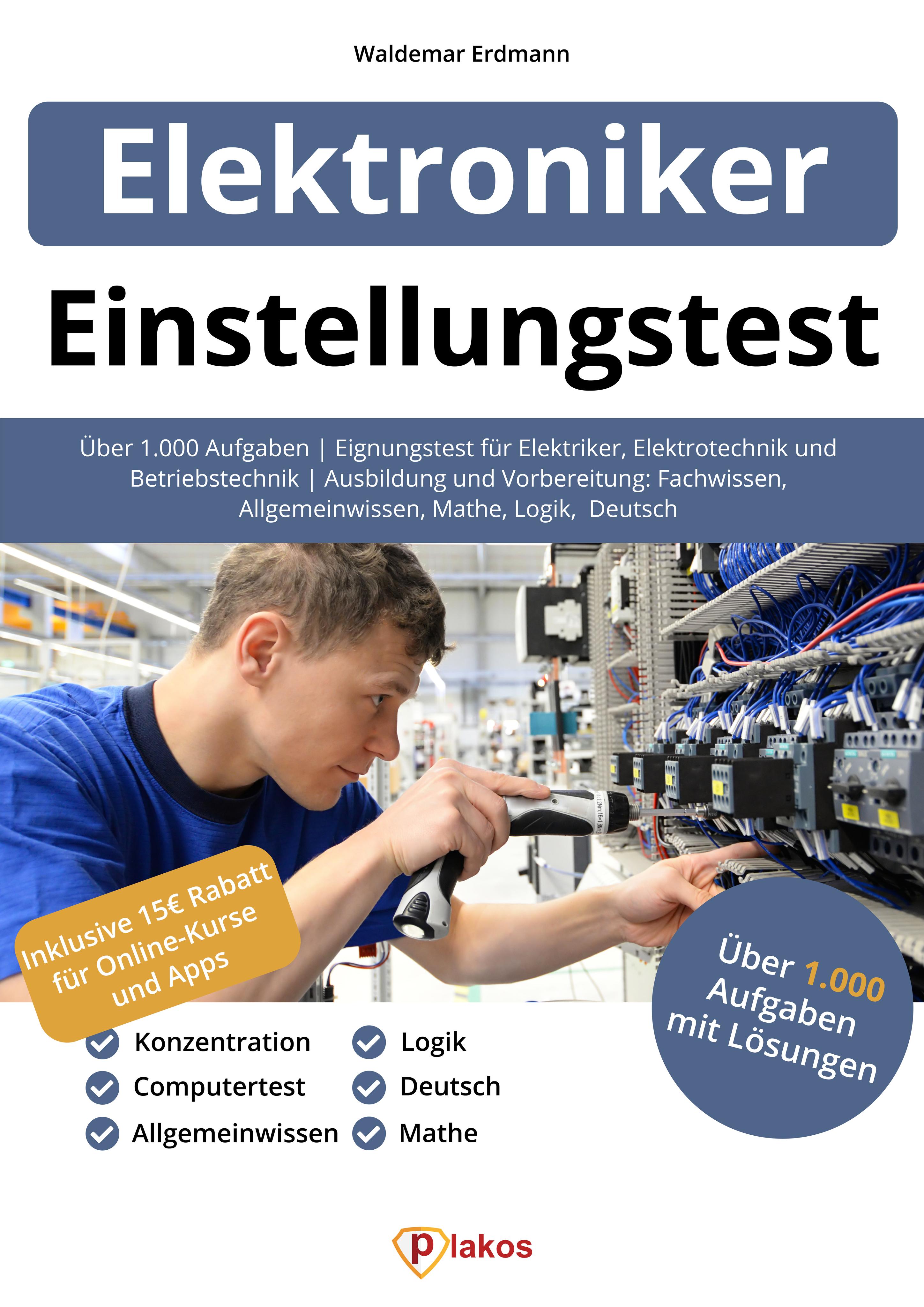 Vorderes Coverbild Einstellungstest Elektroniker