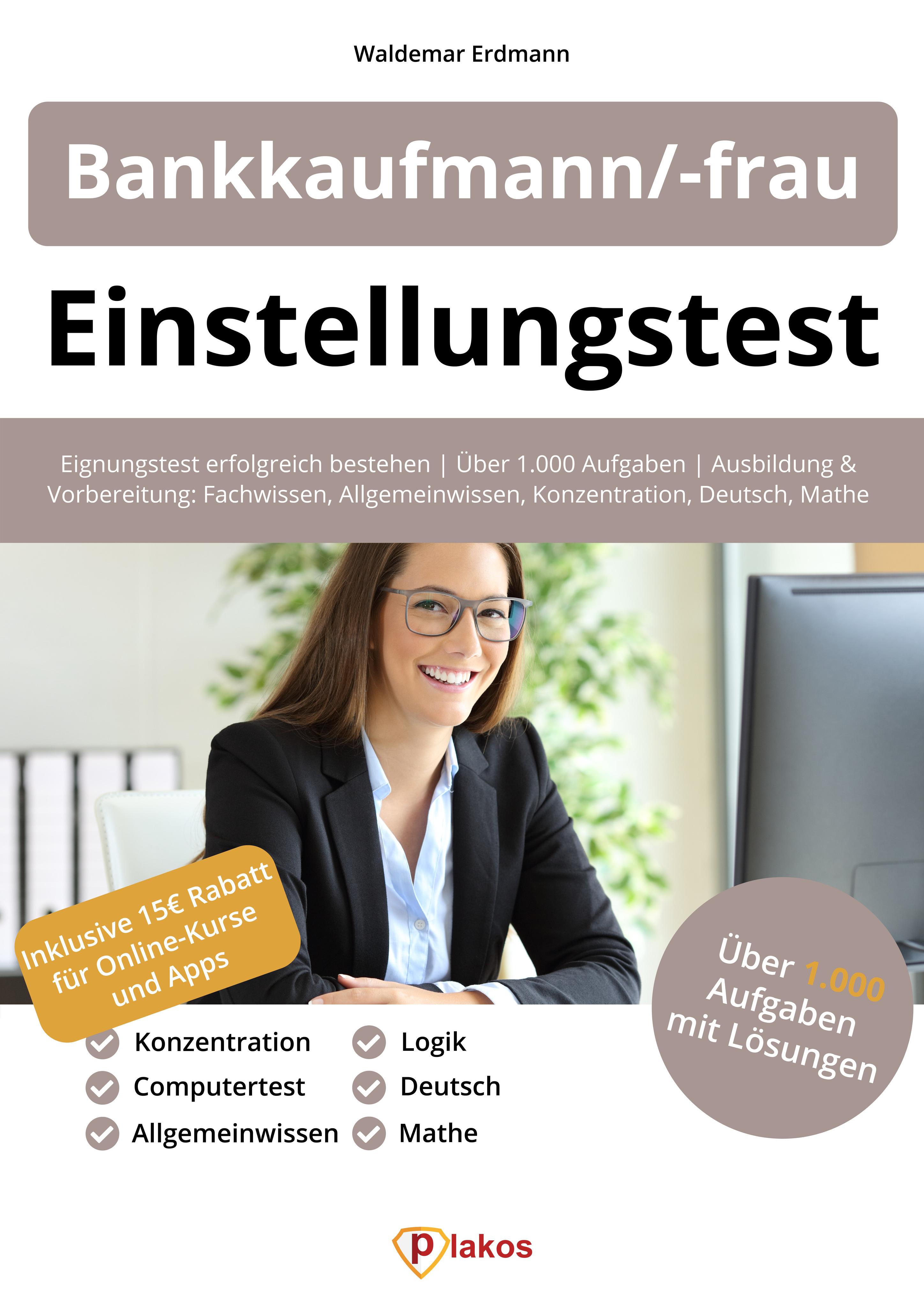 Vorderes Coverbild Einstellungstest Bankkaufmann / Bankkauffrau