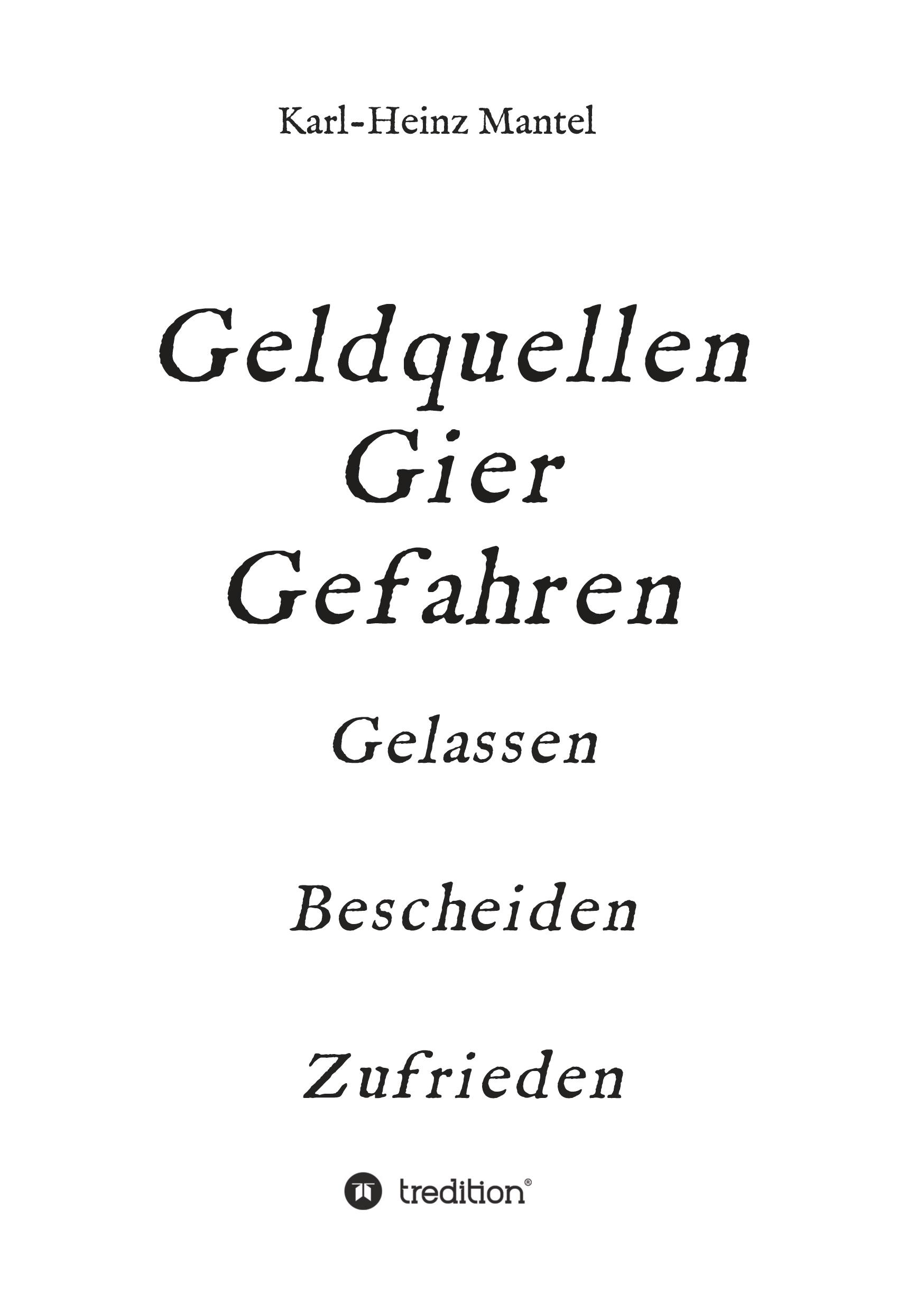 Vorderes Coverbild Geldquellen Gier Gefahren