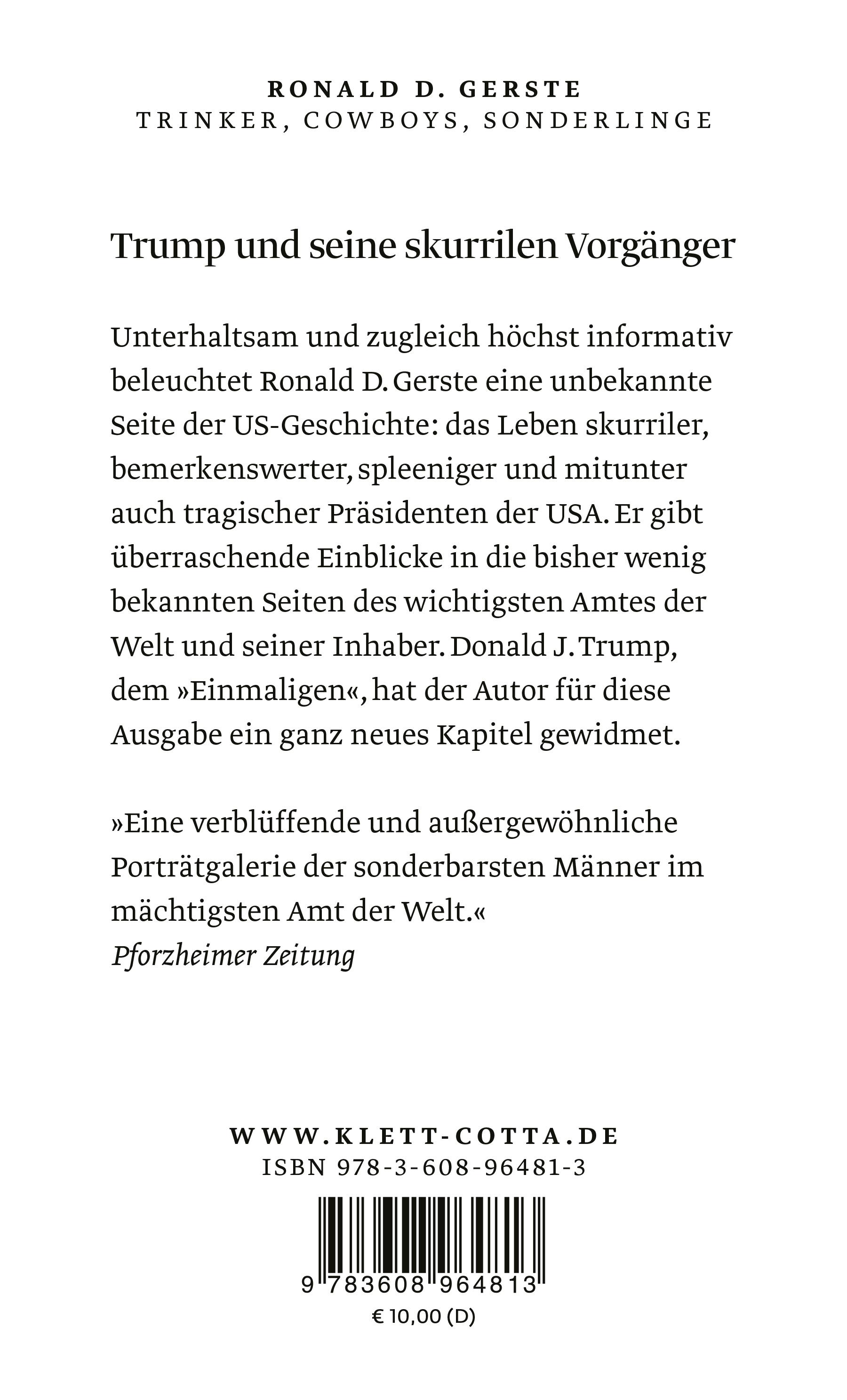Rückseitencover Trinker, Cowboys, Sonderlinge