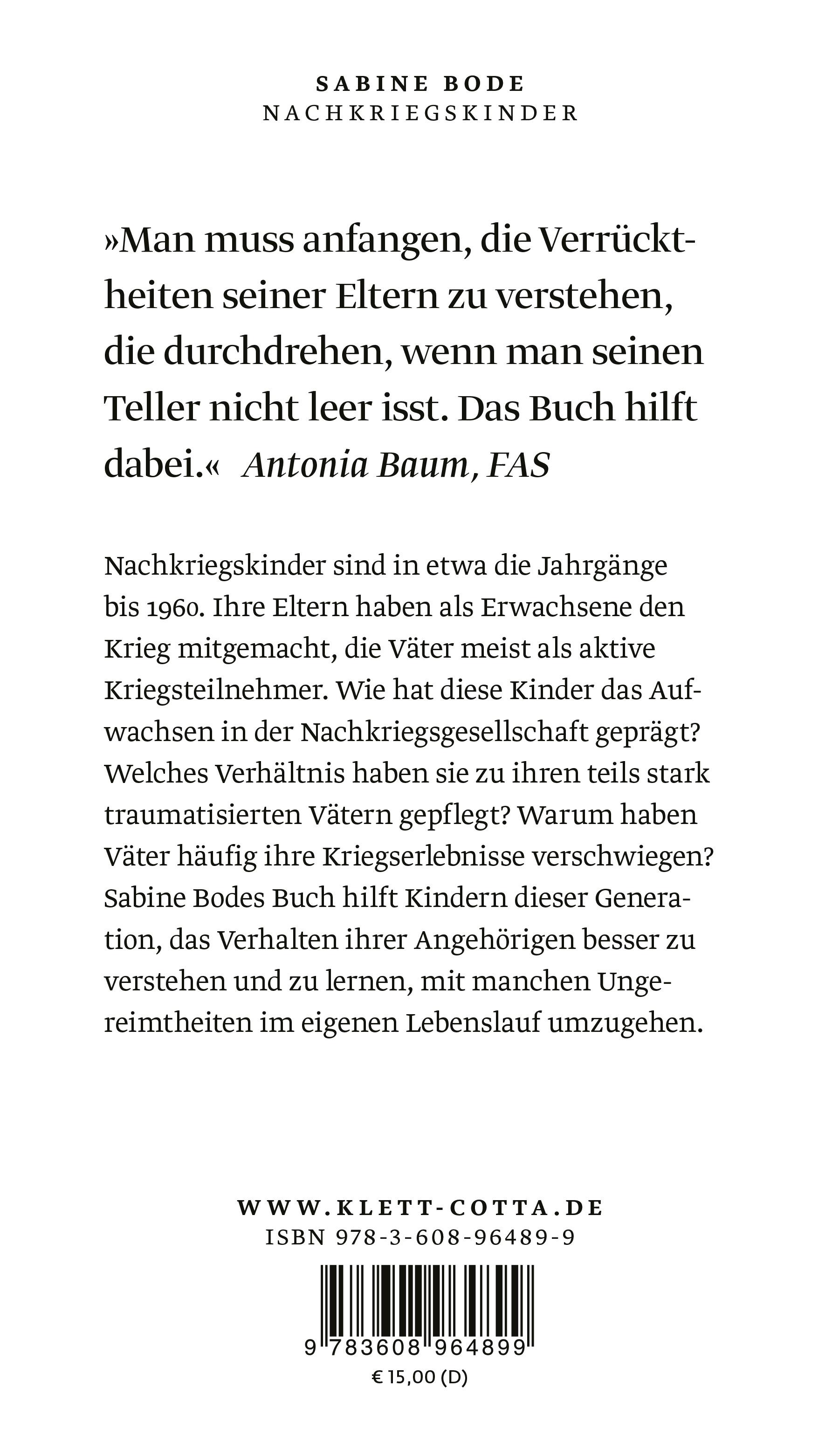 Rückseitencover Nachkriegskinder