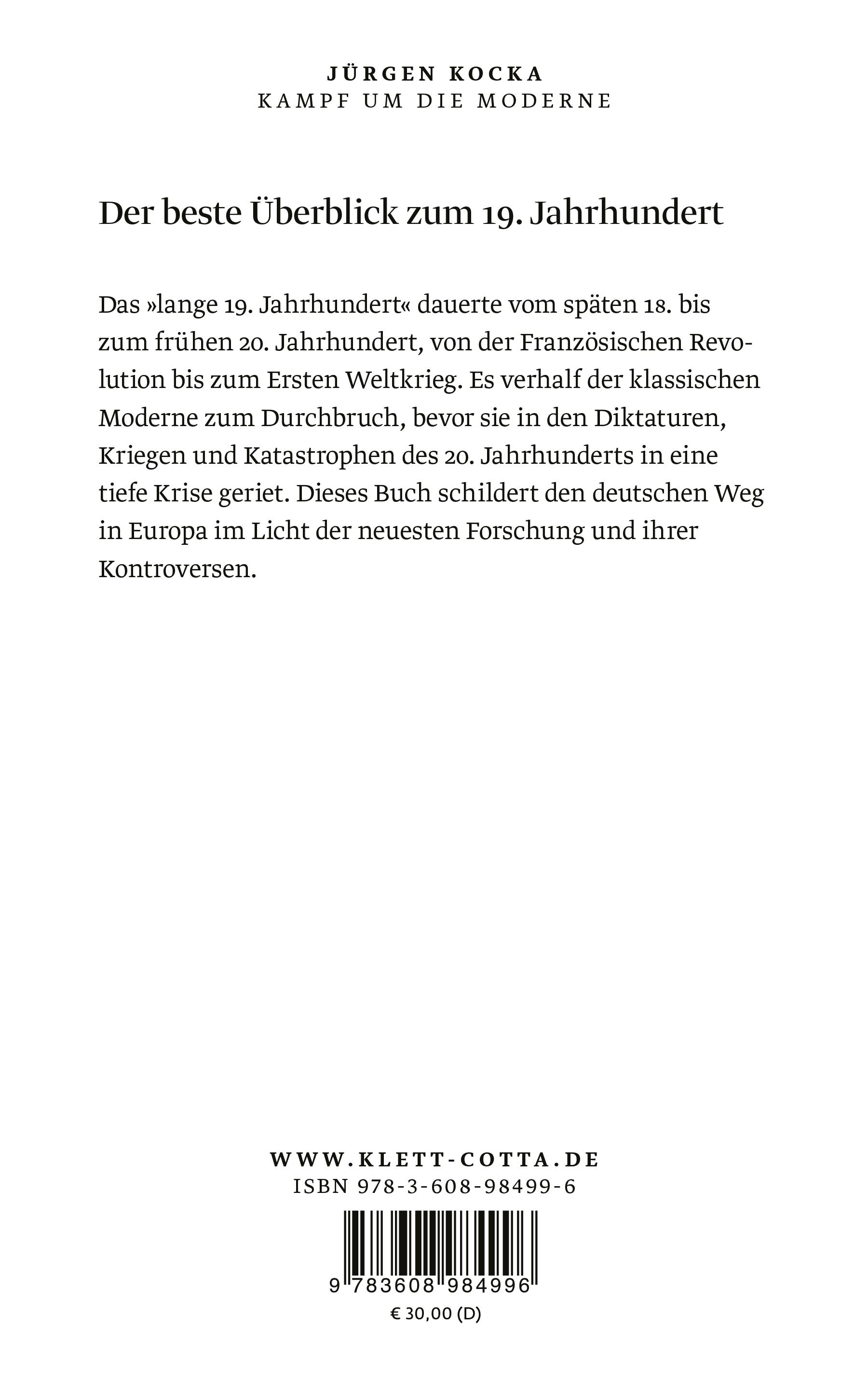 Rückseitencover Kampf um die Moderne