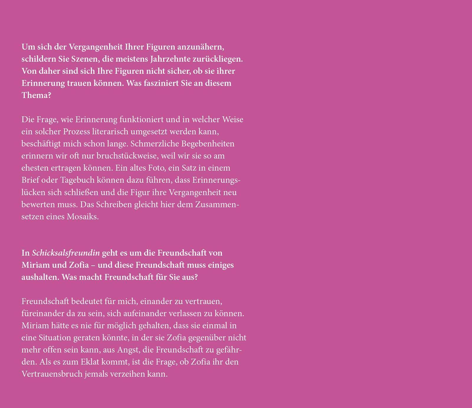 Beispielinhalt (Bild) Schicksalsfreundin