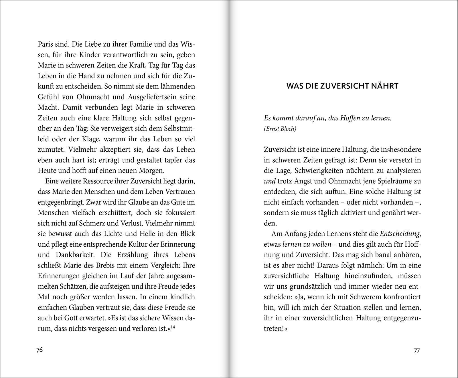 Beispielinhalt (Bild) Zuversicht - Die Kraft, die an das Morgen glaubt