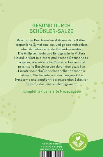 Rückseitencover Schüßler-Salze für Psyche und Seele