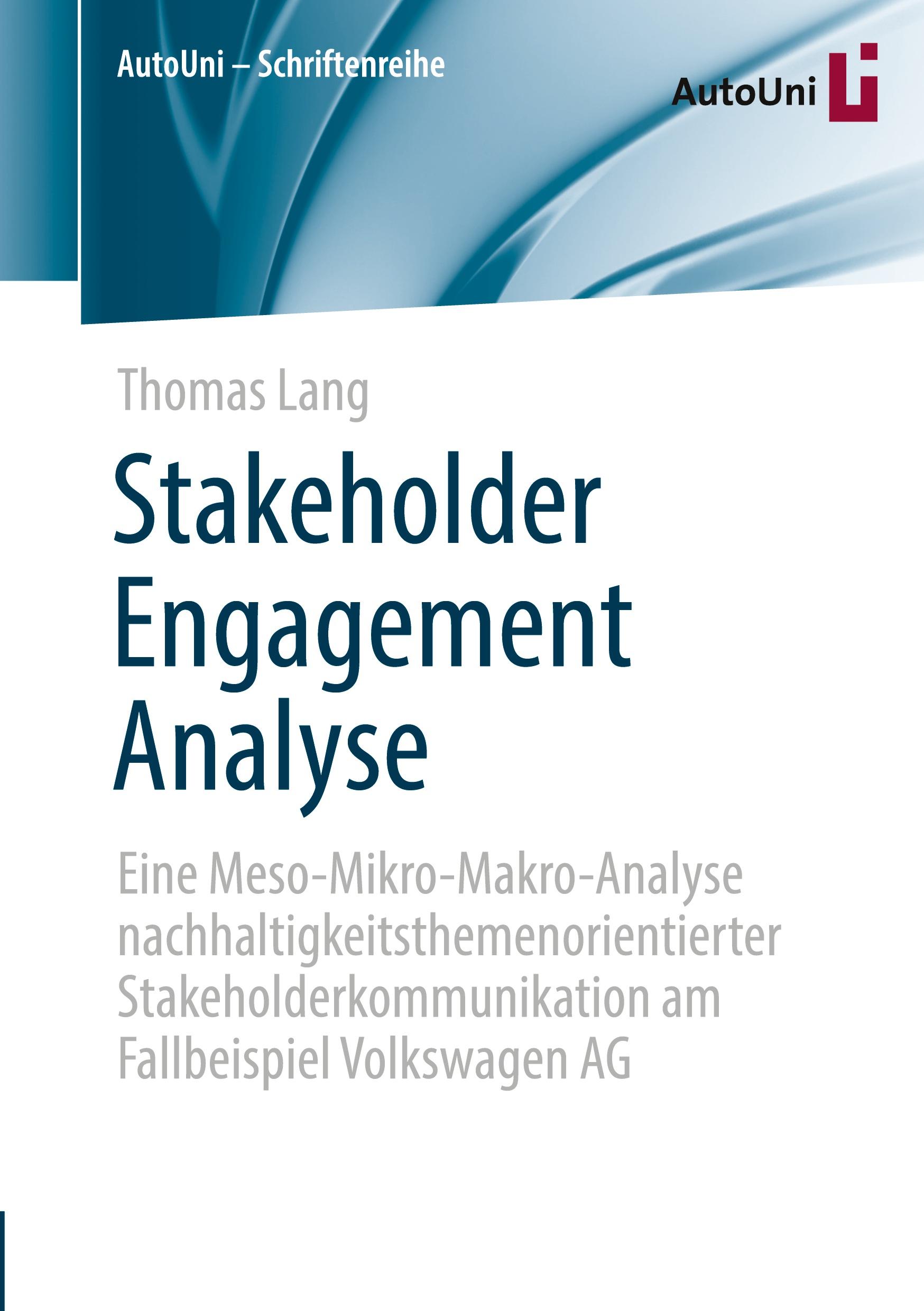 Vorderes Coverbild Stakeholder Engagement Analyse