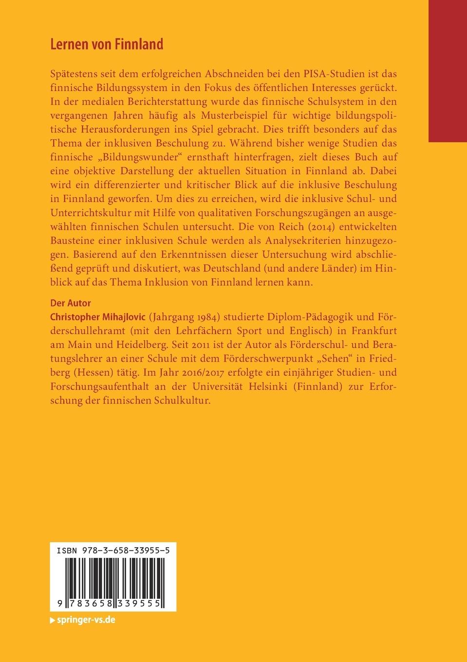 Rückseitencover Lernen von Finnland