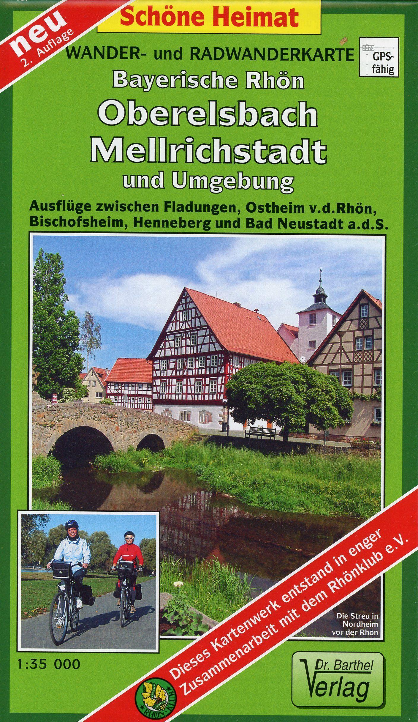 Vorderes Coverbild Bayerische Rhön, Oberelsbach, Mellrichstadt und Umgebung Radwander- und Wanderkarte 1 : 35 000