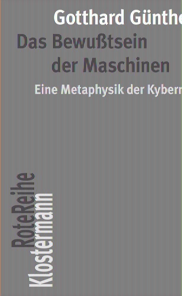 Vorderes Coverbild Das Bewußtsein der Maschinen