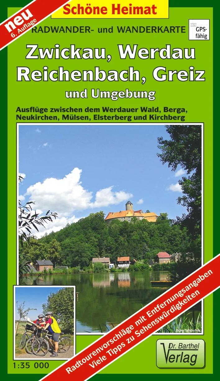 Vorderes Coverbild Radwander- und Wanderkarte Wälder um Zwickau, Werdau und Greiz und Umgebung 1 : 35 000