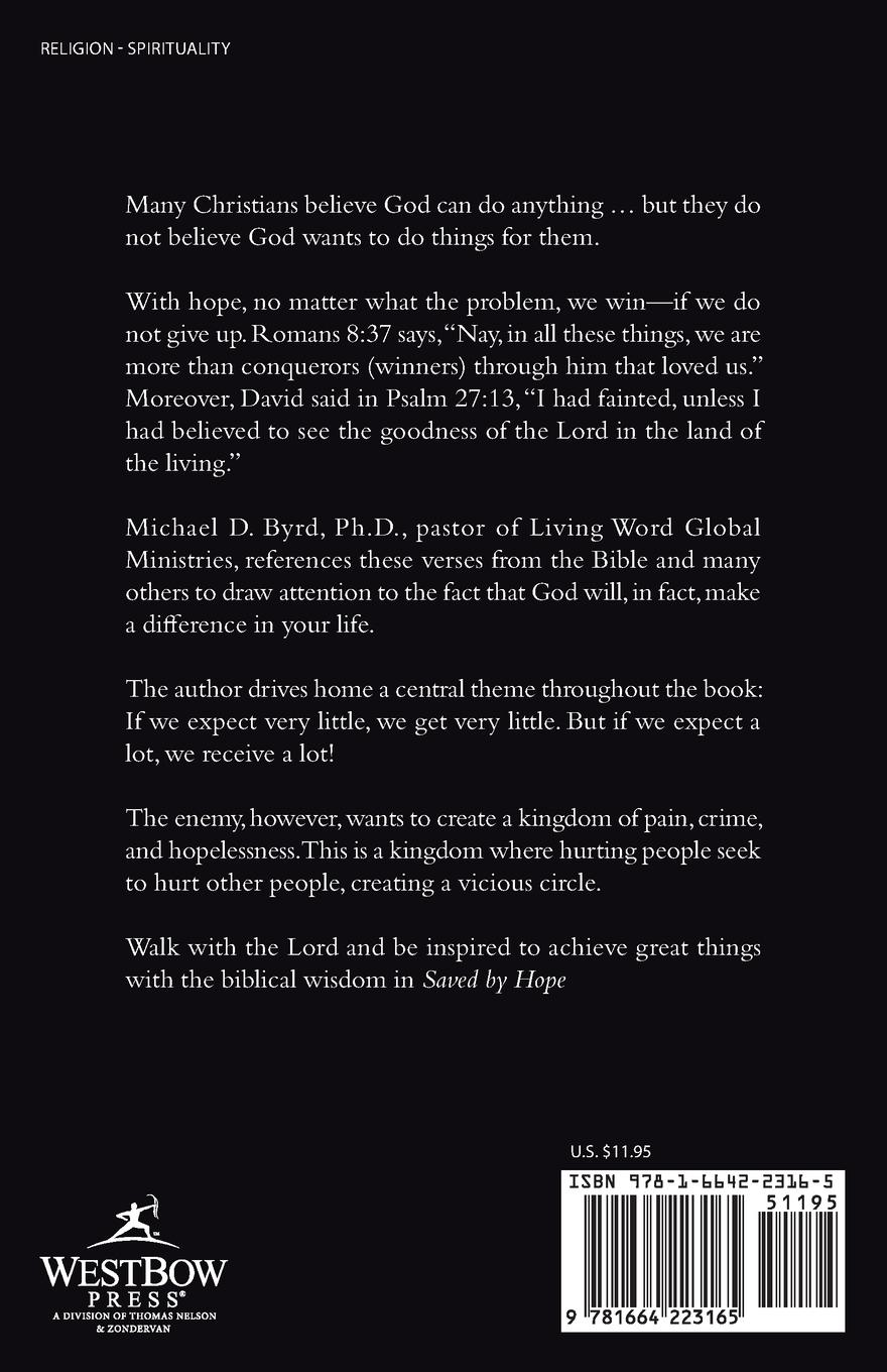 Rückseitencover Saved by Hope