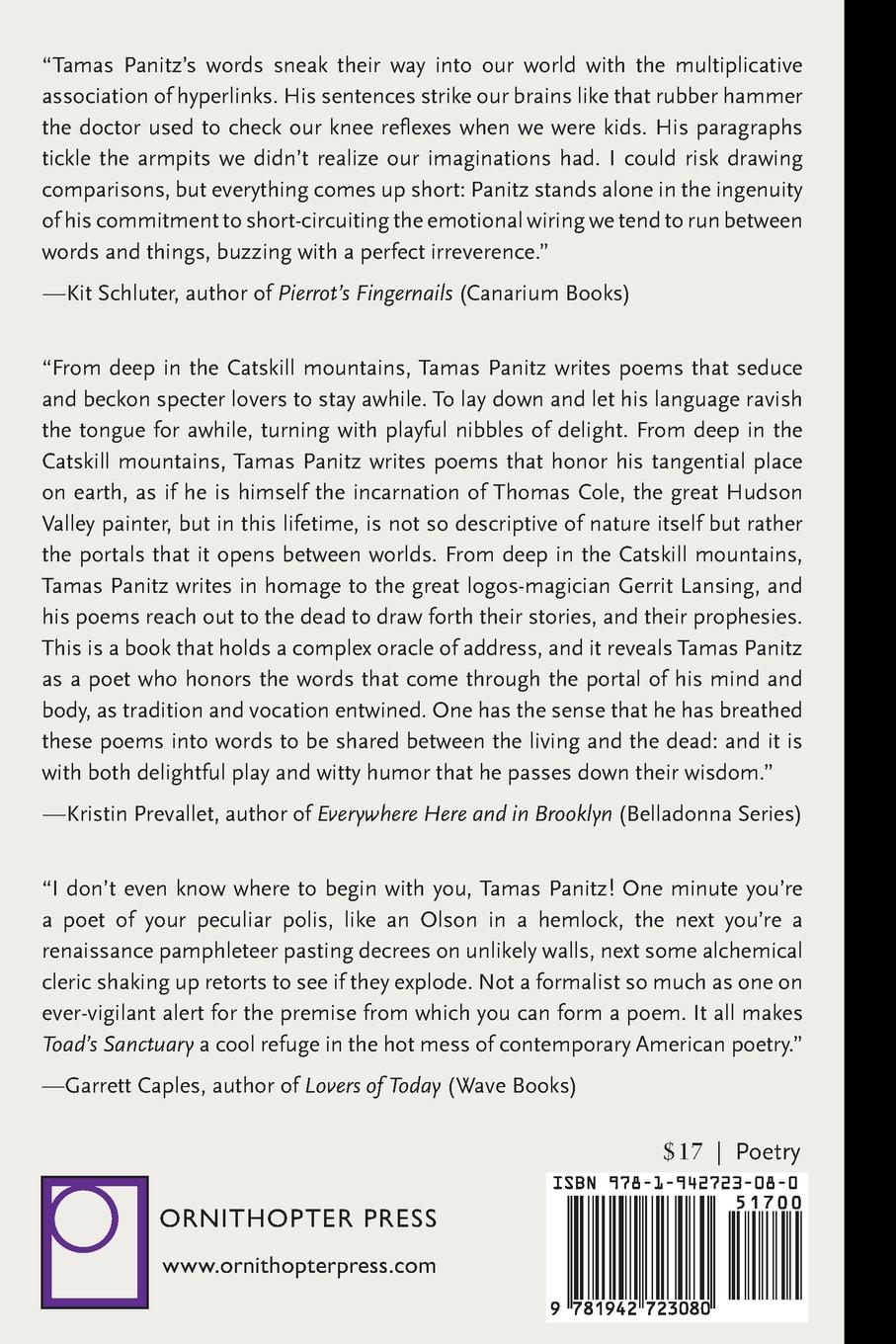 Rückseitencover Toad's Sanctuary