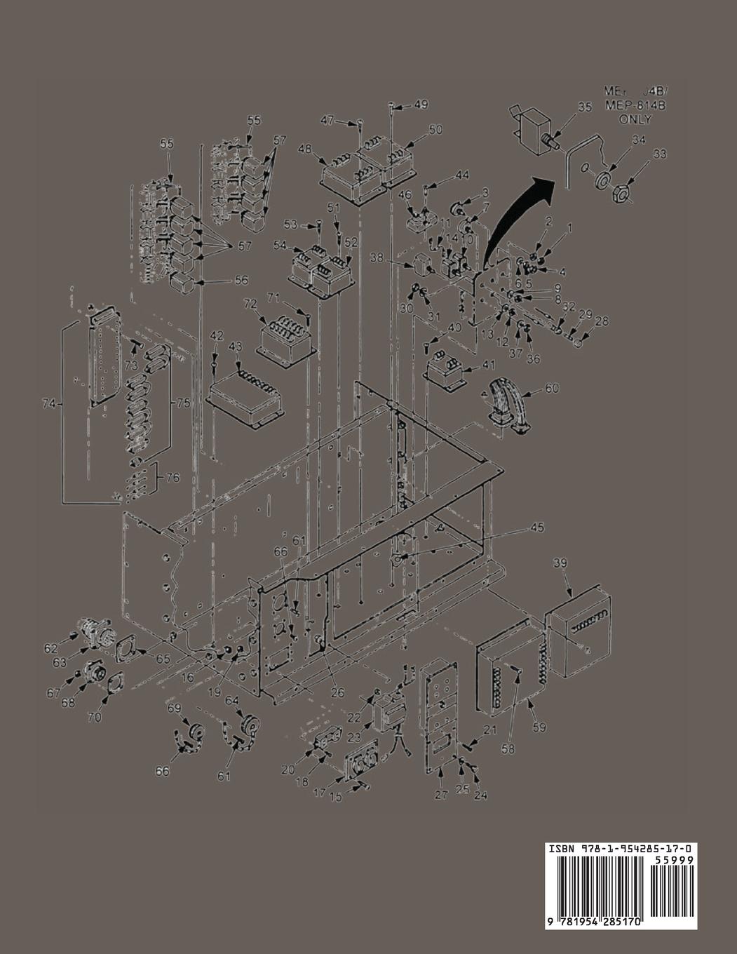 Rückseitencover MEP 804A/B and 814A/B 15 KW Generator Set  Manual TM 9-6115-643-24 PMCS, General Maintenance and Direct Support Maintenance
