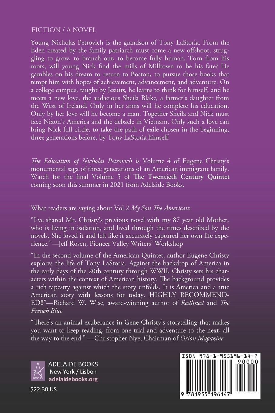 Rückseitencover The Education of Nicholas Petrovich