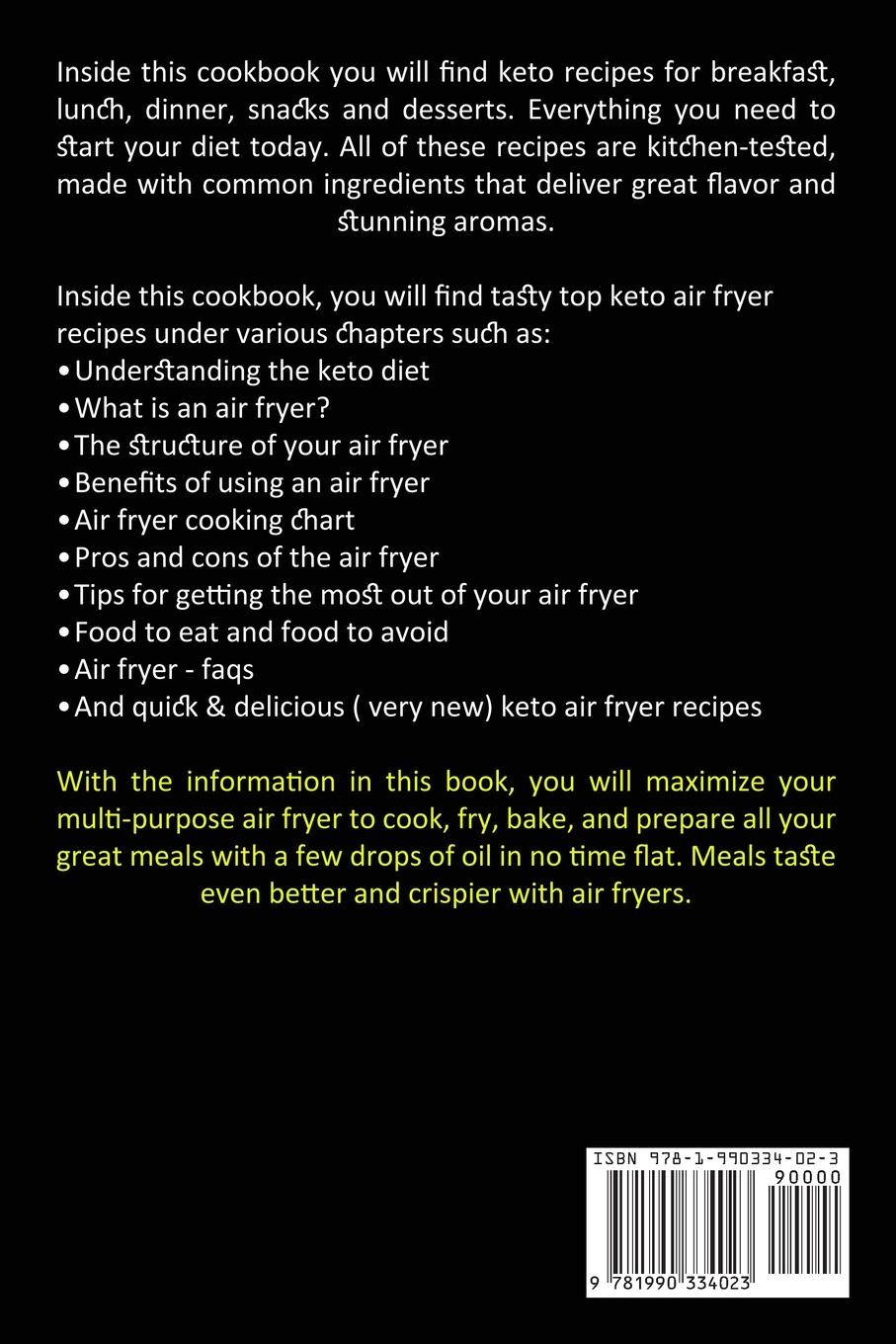 Rückseitencover Keto Air Fryer Recipes