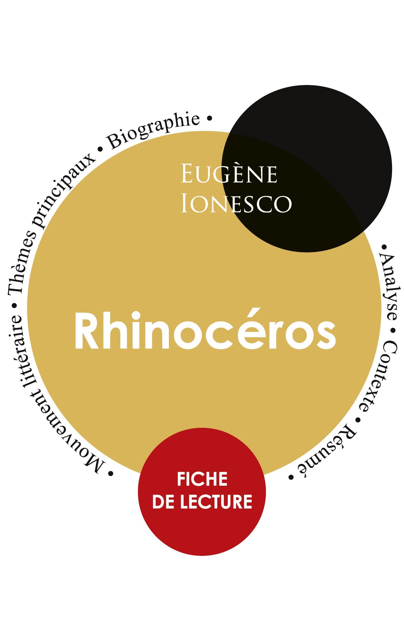 Vorderes Coverbild Fiche de lecture Rhinocéros (Étude intégrale)