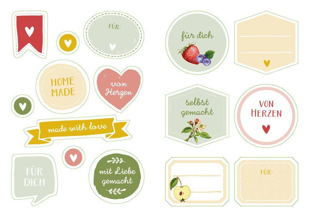 Beispielinhalt (Bild) Deko-Sticker, Äpfel (Küchenpapeterie)