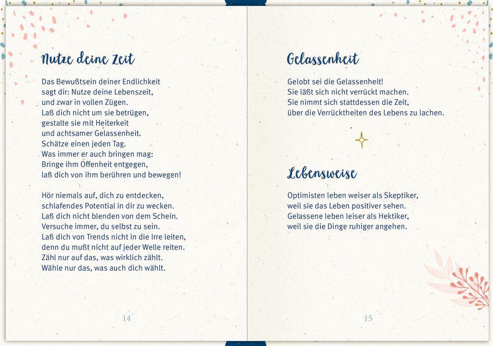 Beispielinhalt (Bild) Geschenkbuch - Wenn du es eilig hast, lass dir Zeit