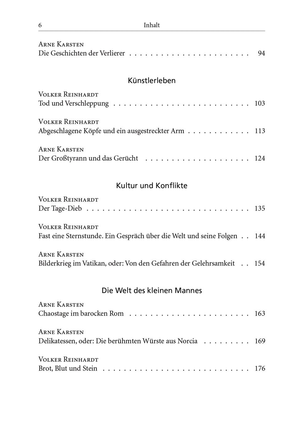 Beispielinhalt (Bild) Kardinäle, Künstler, Kurtisanen