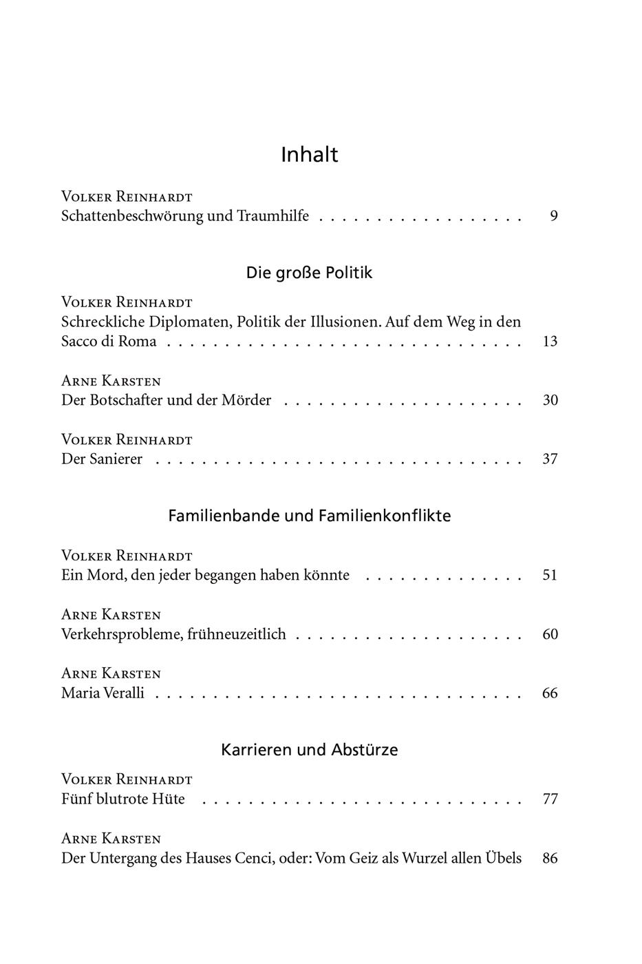 Beispielinhalt (Bild) Kardinäle, Künstler, Kurtisanen