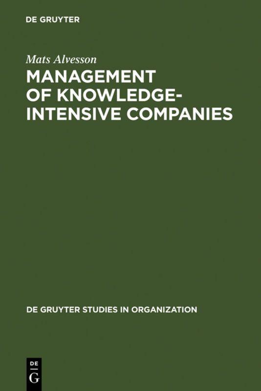 Vorderes Coverbild Management of Knowledge-Intensive Companies
