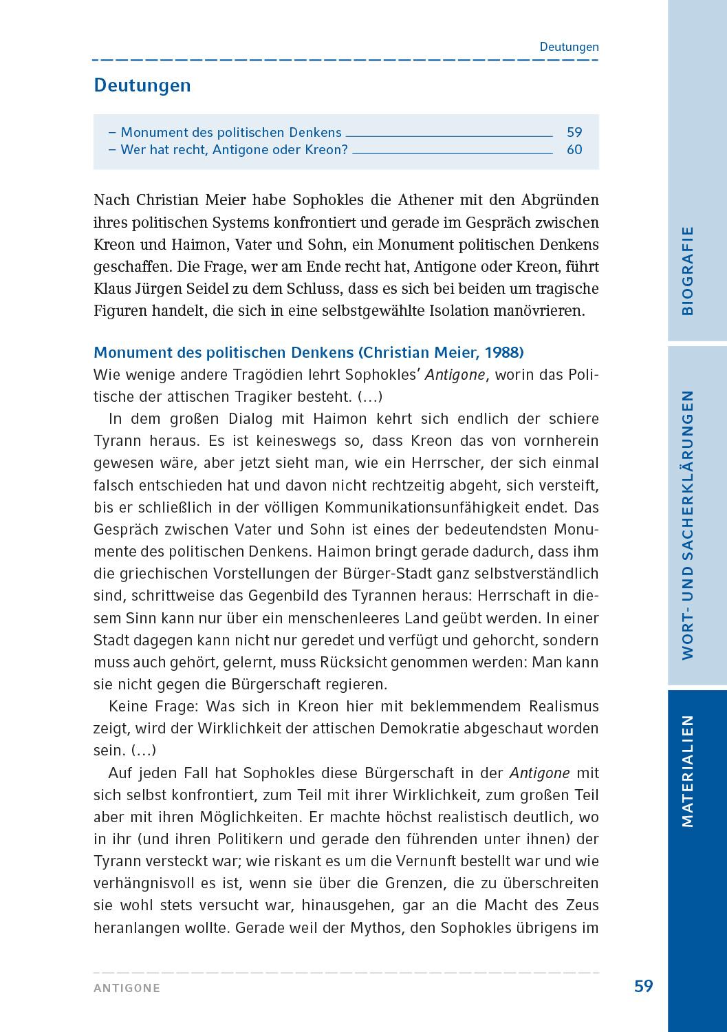 Beispielinhalt (Bild) Antigone