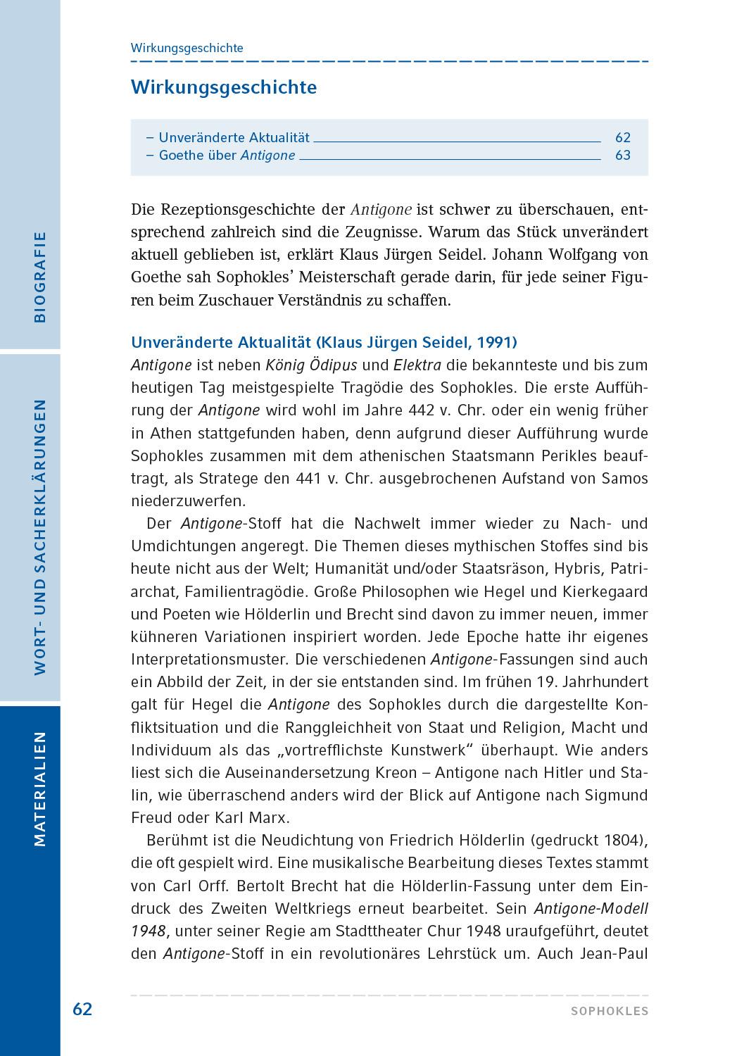 Beispielinhalt (Bild) Antigone