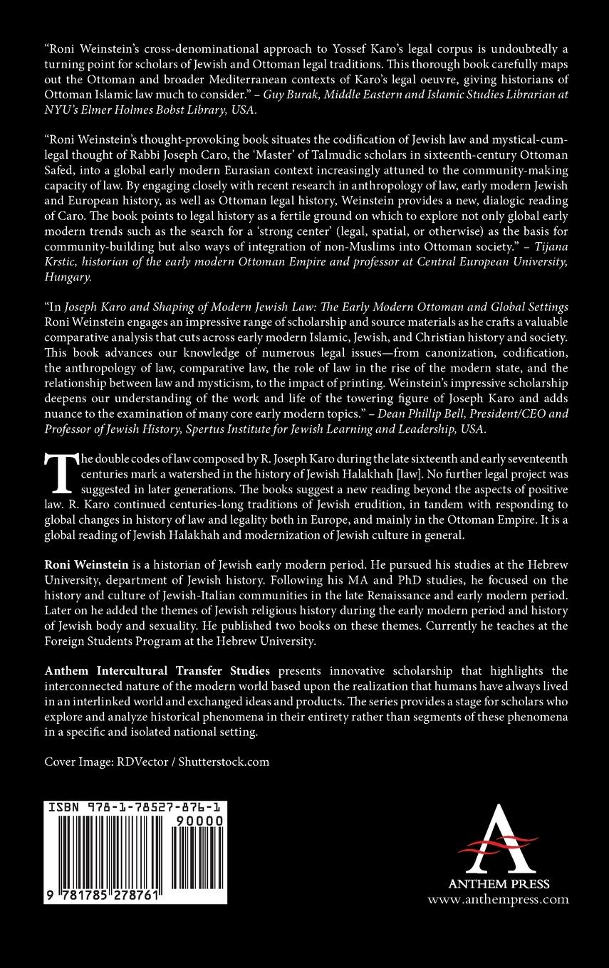 Rückseitencover Joseph Karo and Shaping of Modern Jewish Law