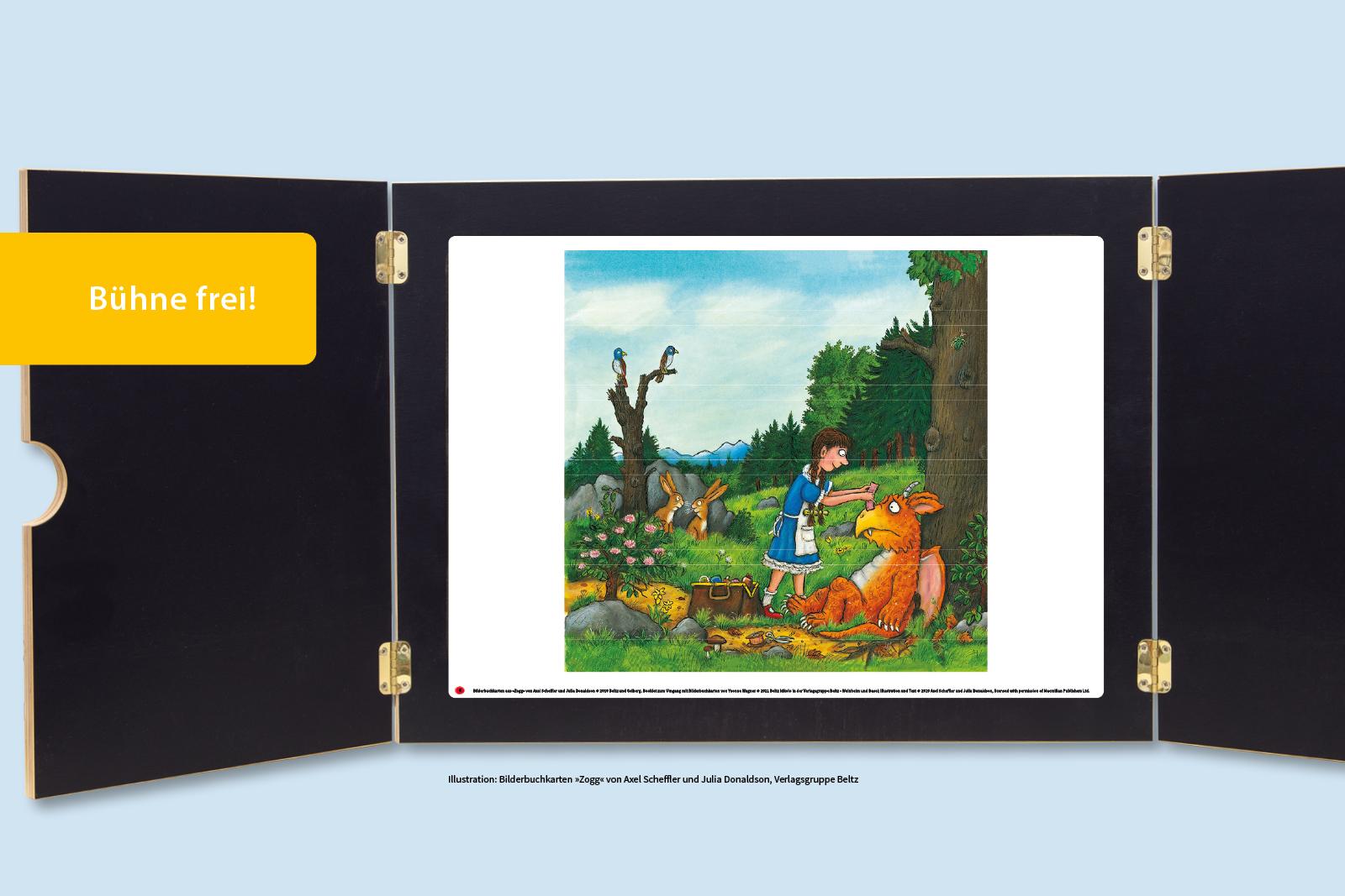 Beispielinhalt (Bild) Bilderbuchkarten »Zogg« von Axel Scheffler und Julia Donaldson