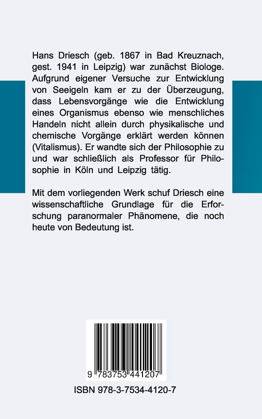 Rückseitencover Parapsychologie