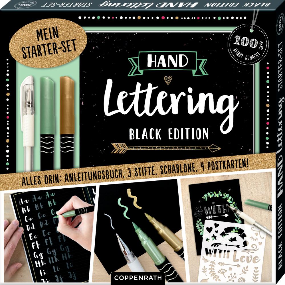 Vorderes Coverbild Mein Handlettering Starter-Set Black Edition