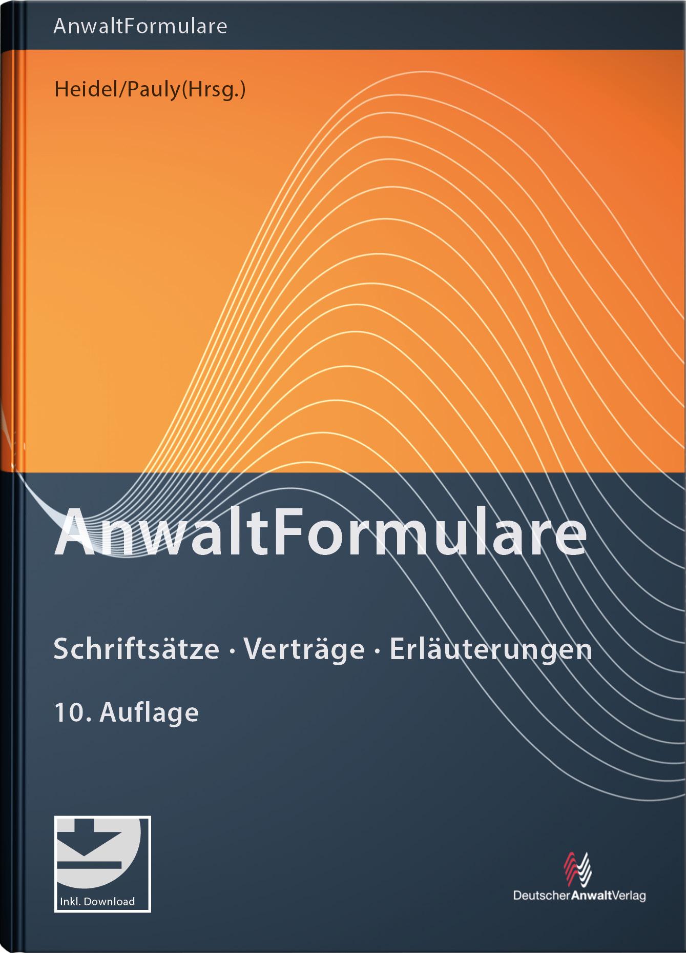 Vorderes Coverbild AnwaltFormulare