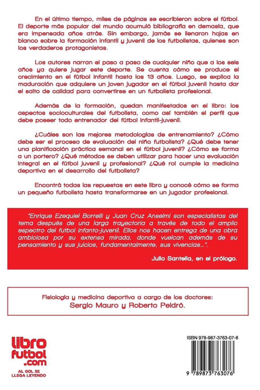 Rückseitencover PROCESO FORMATIVO DEL FUTBOLISTA INFANTIL Y JUVENIL HASTA EL FUTBOL PROFESIONAL
