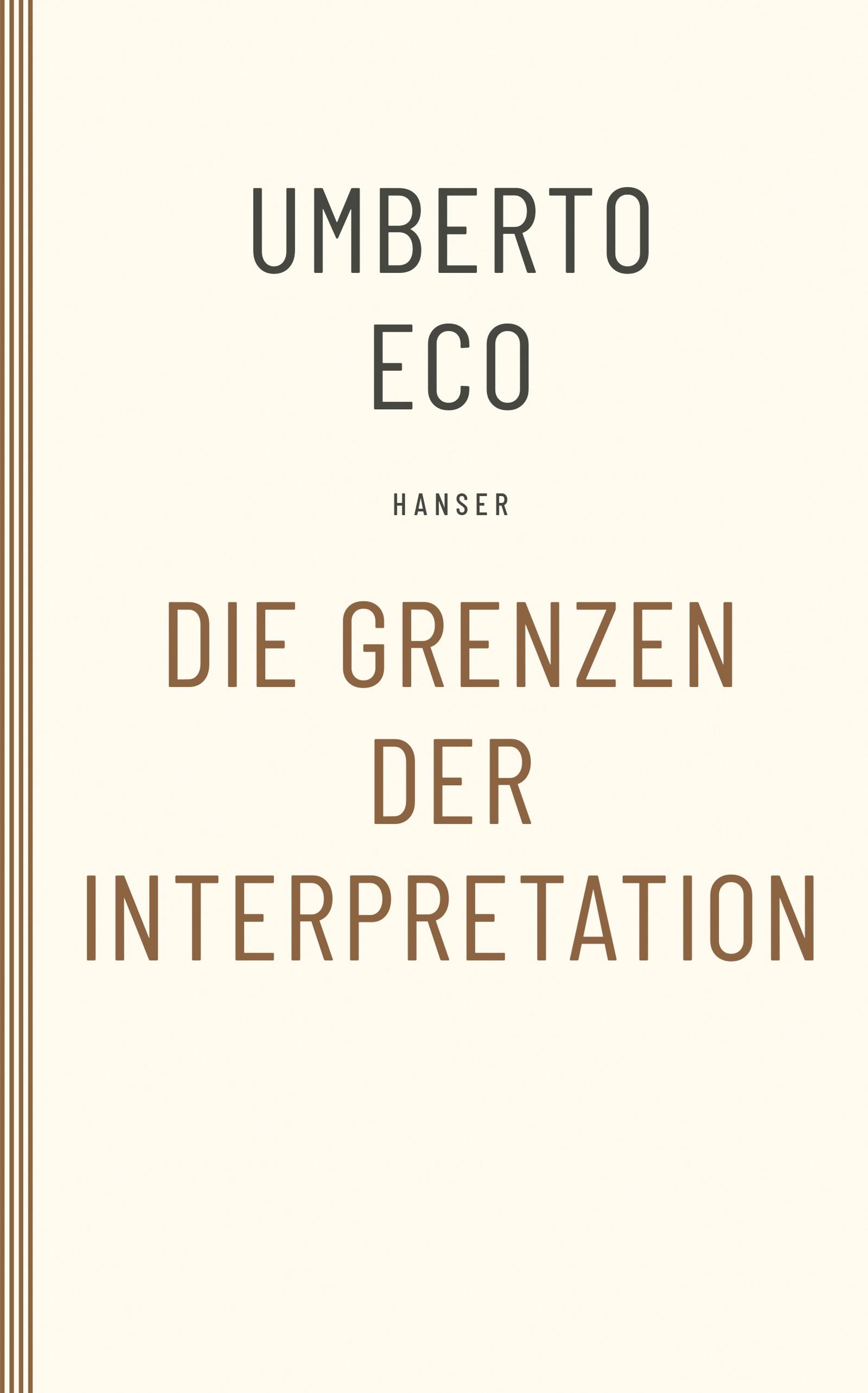 Vorderes Coverbild Die Grenzen der Interpretation