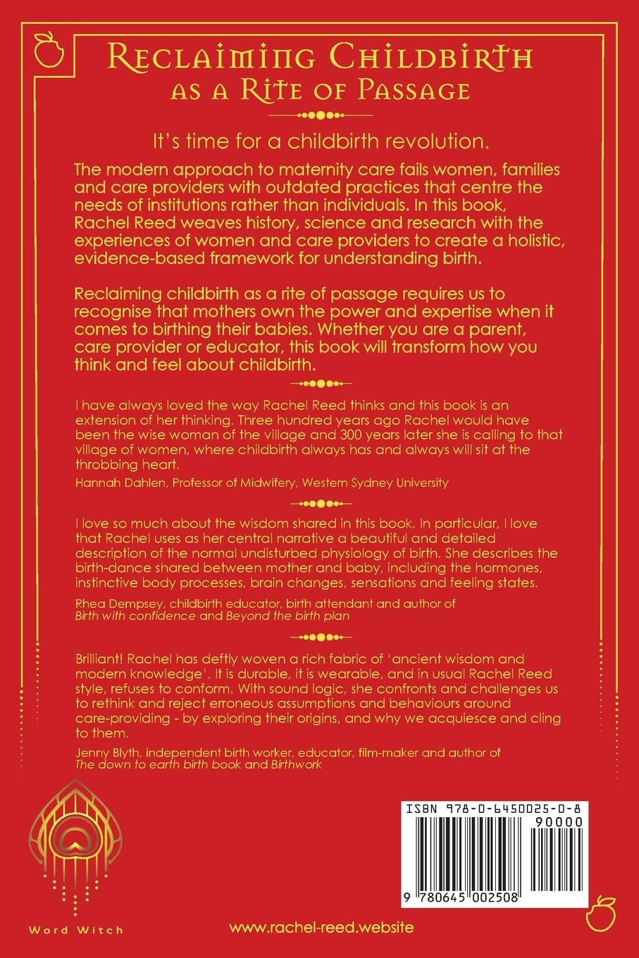 Rückseitencover Reclaiming Childbirth as a Rite of Passage