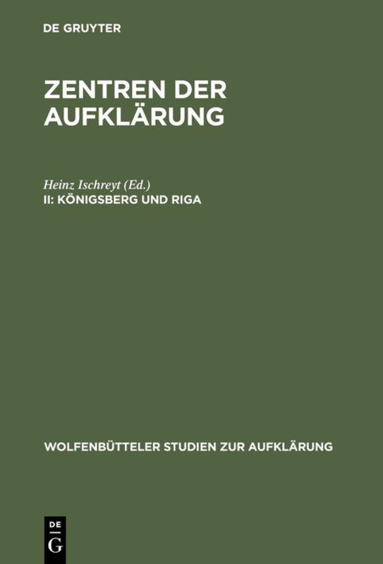 Vorderes Coverbild Königsberg und Riga