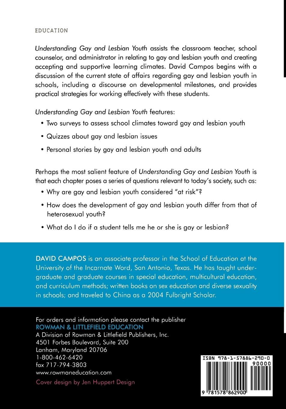 Rückseitencover Understanding Gay and Lesbian Youth