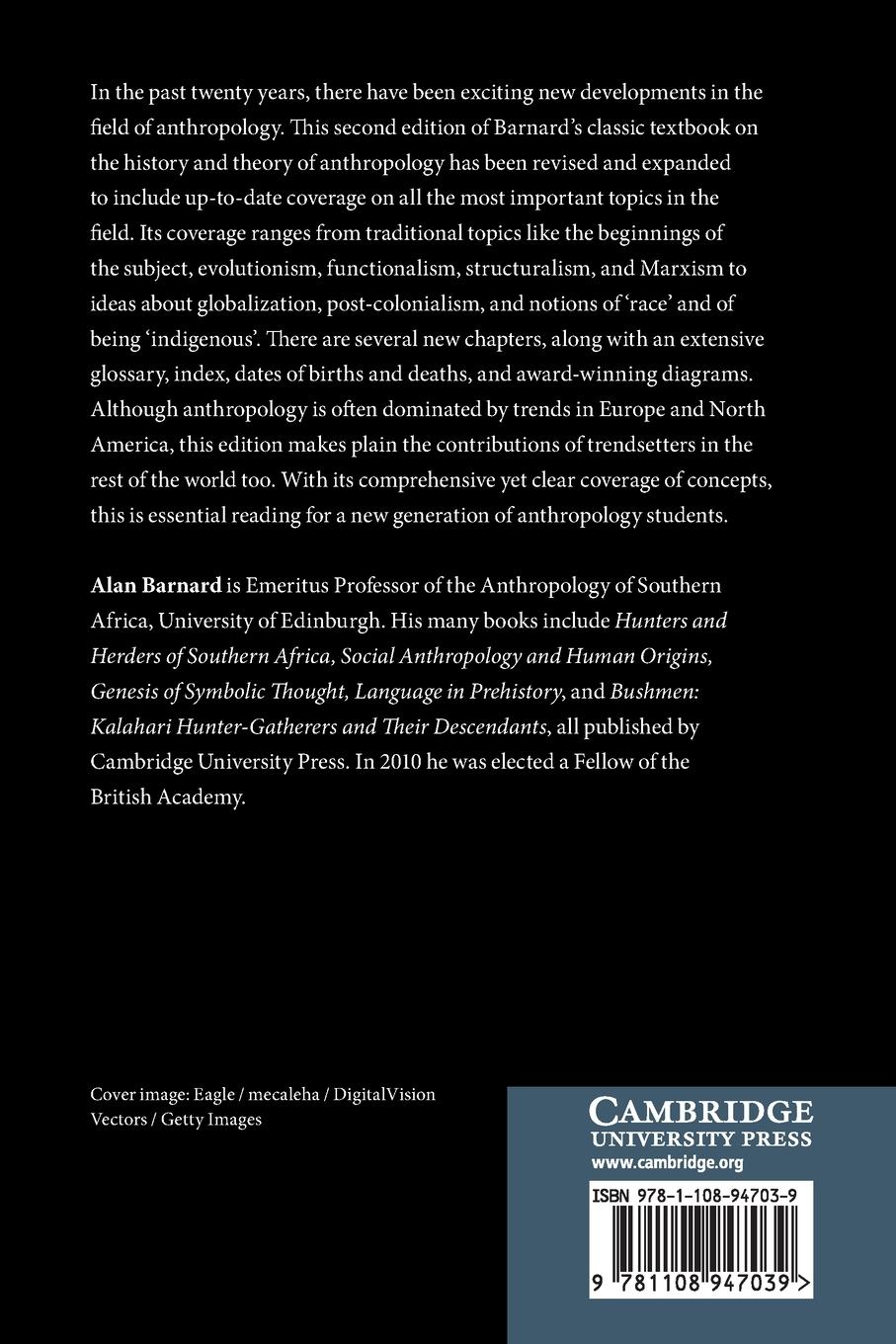 Rückseitencover History and Theory in Anthropology