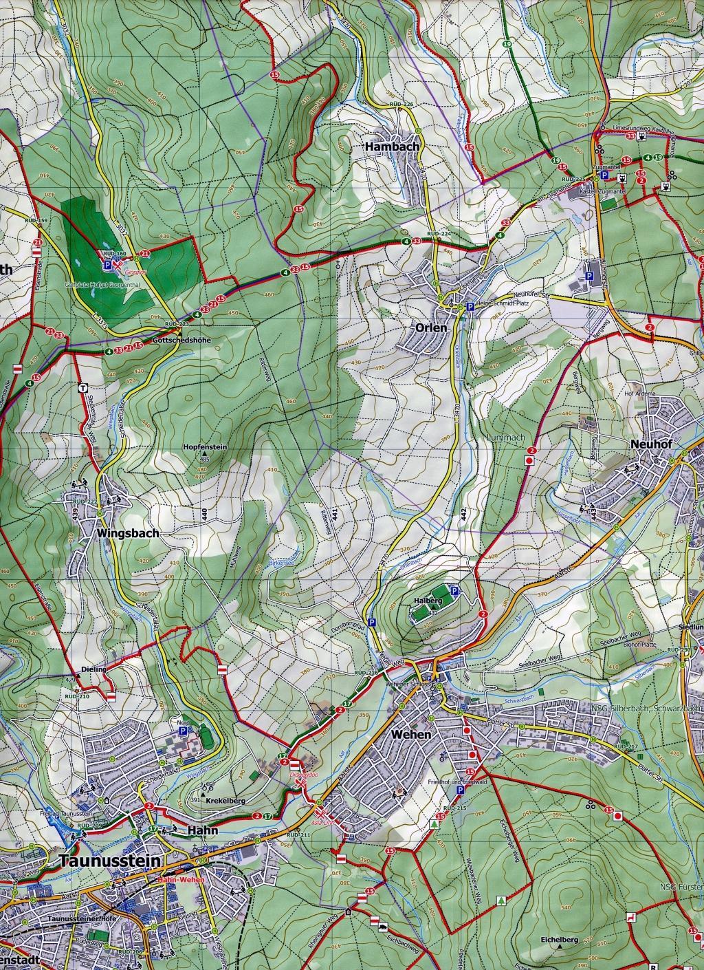 Beispielinhalt (Bild) Wiesbaden und Umgebung 1 : 25 000