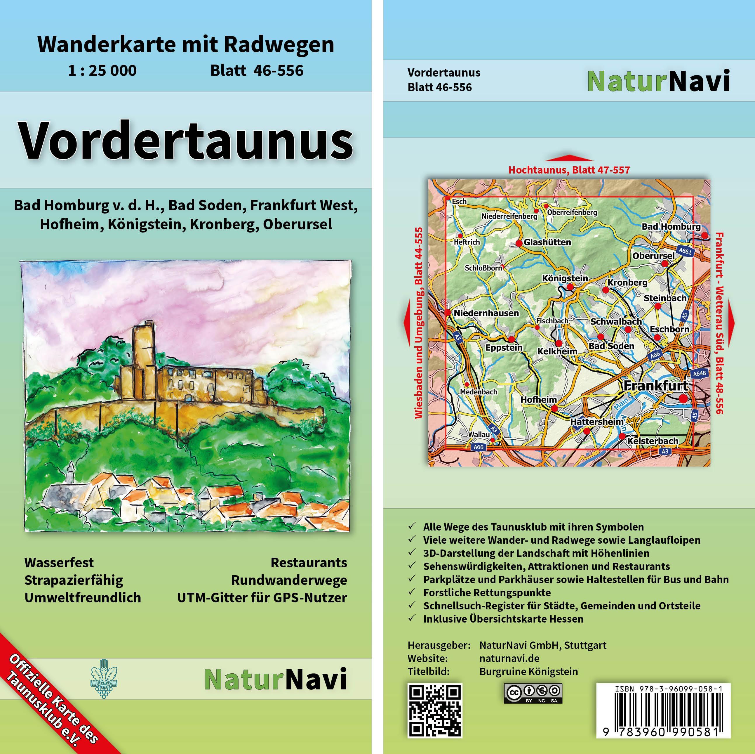 Vorderes Coverbild Vordertaunus 1 : 25 000, Blatt 46-556