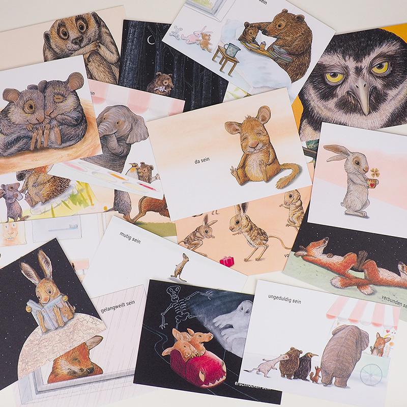 Beispielinhalt (Bild) Da sein - Was fühlst du? Postkarten-Set