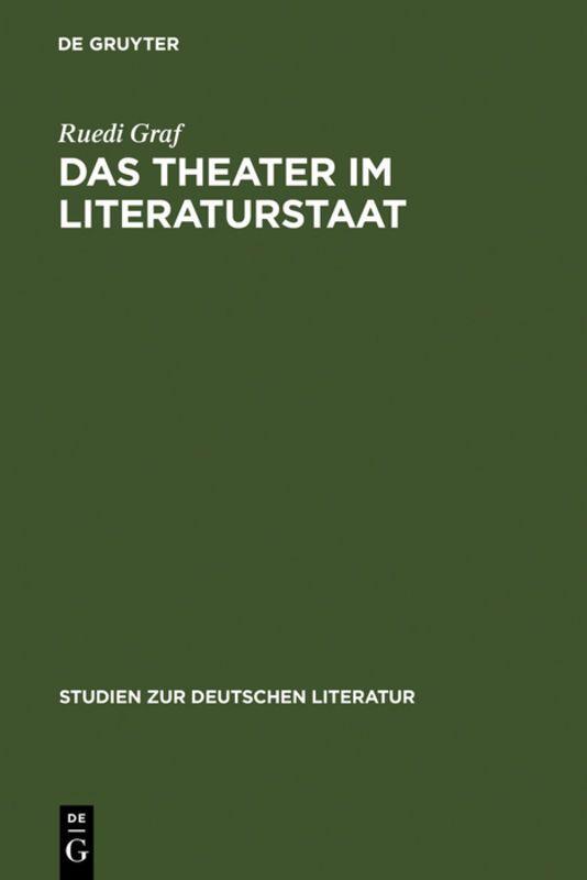 Vorderes Coverbild Das Theater im Literaturstaat