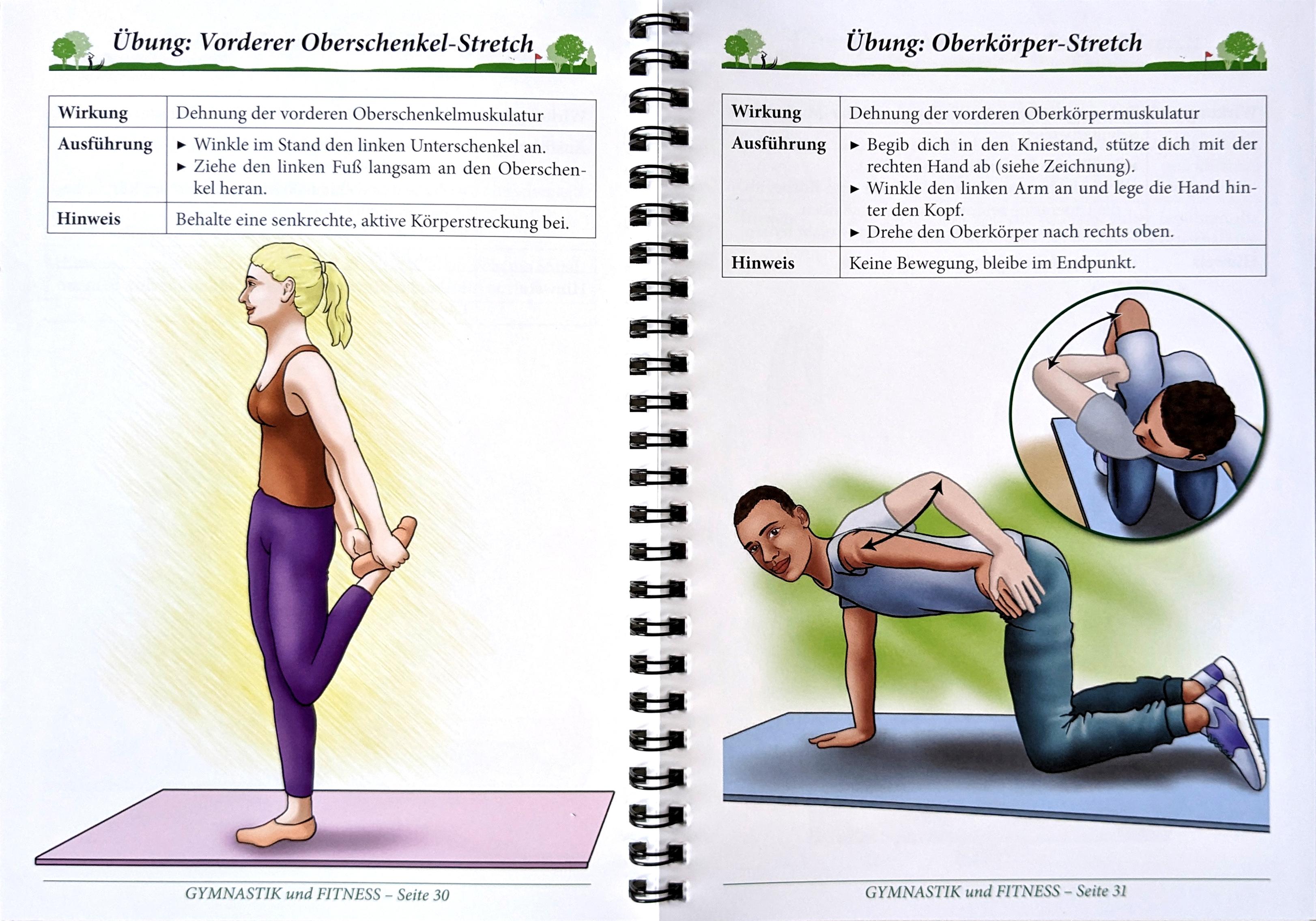 Beispielinhalt (Bild) GYMNASTIK- und FITNESS-TIPPS für GOLFER